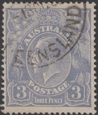 KGV SG 79 BW ACSC 104 Harrison Plates Die I 1924 3d Three Pence Blue