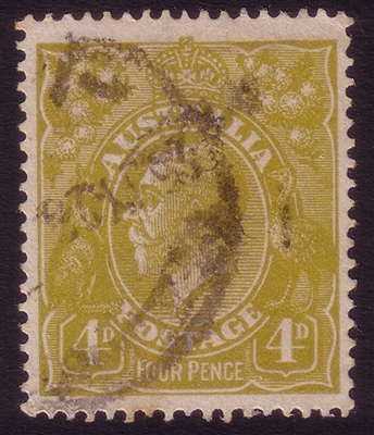 KGV SG 80a BW ACSC 114B 1924 4d greenish olive