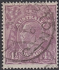 KGV SG 81 BW ACSC 118 1924 4Â½d violet Four Pence Halfpenny King George V head Australia