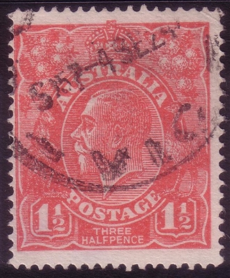 KGV SG 84 BW ACSC 90 1924 1Â½d red