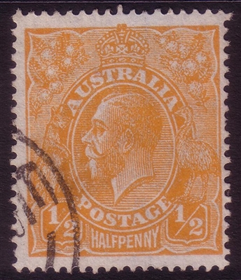 KGV SG 85 BW ACSC 67 1927 Â½d orange