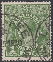 KGV SG 86 BW ACSC 80 1927 1d green