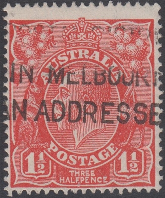 KGV SG 87 BW ACSC 91 1926 SMC 1Â½d Three Halfpence scarlet