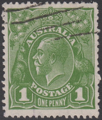 KGV SG 95 BW ACSC 81 1926 1d One Penny SMC green