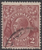 KGV SG 98 BW ACSC 99 1928 2d red-brown King George V Australia