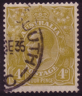 KGV SG 129 BW ACSC 117 1933 4d olive