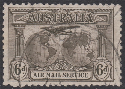 SG 139 Kingsford Smith AIR MAIL SERVICE Southern Cross Flight 1931 6d sepia