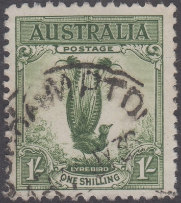 SG 140 Superb Lyrebird 1932 1/- Green