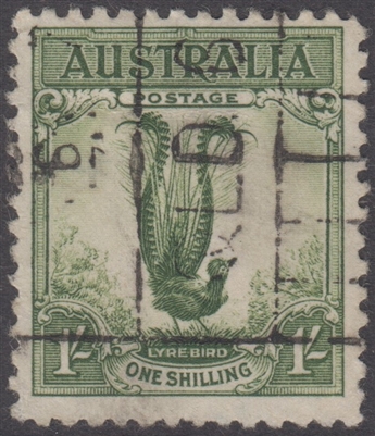 SG 140 Superb Lyrebird 1932 1/- Green