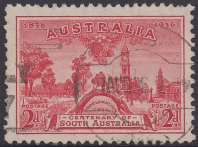 SG 161 1936 Centenary of South Australia 2d Carmine