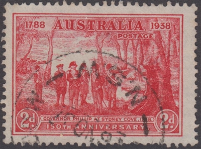 SG 193 1937 Sesquicentenary 150th Anniversary of Founding Of New South Wales 2d Scarlet 2