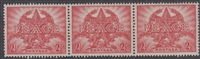 SG 213 1946 PEACE VICTORY COMMEMORATION 2Â½D RED MINT with ORIGINAL GUM joined strip of three