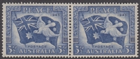 SG 214 1946 PEACE VICTORY COMMEMORATION 3Â½D BLUE with ORIGINAL GUM joined pair