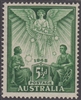 SG 215 1946 Peace Victory Commemoration 5Â½d Green MINT HINGED Original Gum