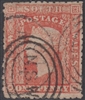 NSW SG 154 1862 one penny diadem scarlet perf 13