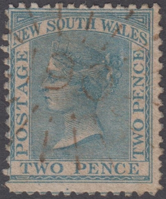 NSW numeral postmark 190 EMU rays numeral on 2d DLR New South Wales Australia