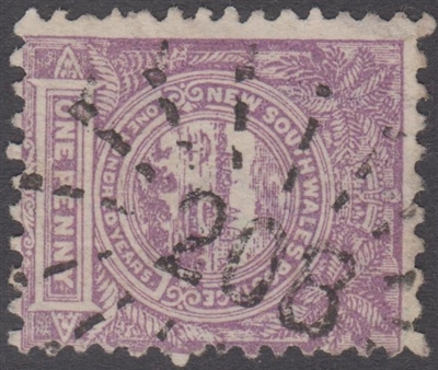 NSW numeral postmark 208 WAVERLEY rays numeral on 1d View of Sydney New South Wales Australia