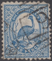 NSW numeral postmark 9 BATHURST barred numeral on 2d emu New South Wales Australia