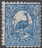 NSW numeral postmark 215 QUIRINDI rays numeral on 2d emu New South Wales Australia
