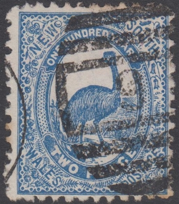 NSW numeral postmark 9 BATHURST barred numeral on 2d emu New South Wales Australia