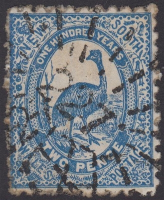 NSW numeral postmark 227 rays BREWARRINA sunburst cancel SG 254 2d emu New South Wales Australia