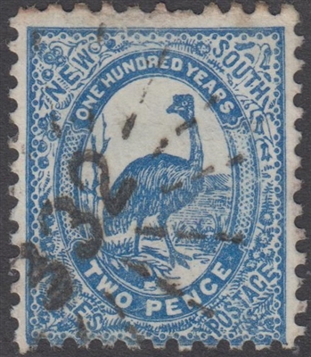 NSW numeral postmark 332 rays GLADESVILLE sunburst cancel SG 254 2d emu New South Wales Australia