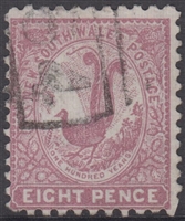 NSW SG 257c 1888-1889 8d magenta eight pence lyrebird