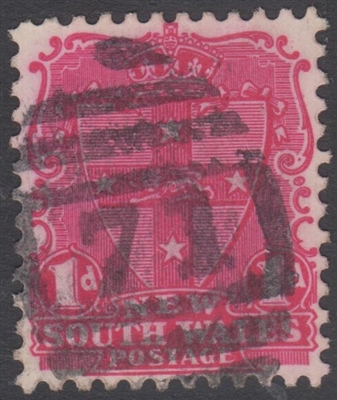 NSW numeral postmark 71 TAMWORTH barred numeral on 1d shield New South Wales Australia