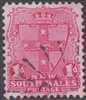 NSW numeral postmark 235 rays ADELONG sunburst cancel 1d shield New South Wales Australia
