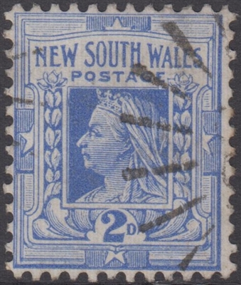 NSW SG 294a ultramarine 1897-99 two pence NSW Queen Victoria Diamond Jubilee