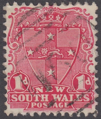 NSW numeral postmark 180 CAMPERDOWN barred numeral on 1d shield New South Wales Australia