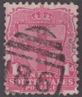 NSW numeral postmark 186 NORTH SYDNEY barred numeral on 1d shield New South Wales Australia