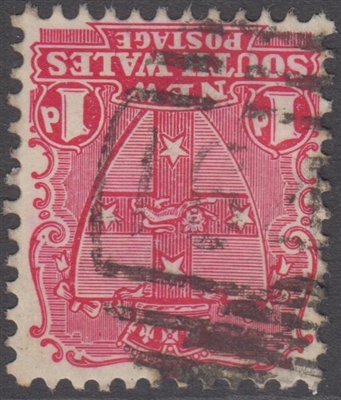 NSW numeral postmark 164 STUART TOWN barred numeral on 1d shield New South Wales Australia