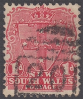 NSW numeral postmark 201 BURWOOD barred numeral on 1d shield New South Wales Australia