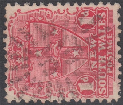 NSW numeral postmark 53 BALRANALD rays numeral on 1d shield New South Wales Australia