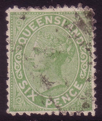 QLD SG 196 1890-1894 6d