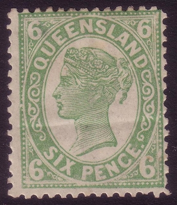 QLD SG 249 1897-1908 Mint 6d