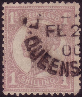 QLD SG 251 1897-1908 one shilling