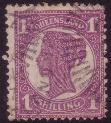 QLD SG 253 1897-1908 one shilling