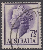 SG 282b 1957 Queen Elizabeth II 7Â½d Violet
