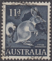 SG 319 1961 Rabbit Bandicoot 11d Eleven Pence Deep Blue