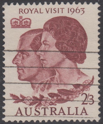 SG 349 Queen Elizabeth II and Duke of Edinburgh 1963 2s3d brown-lake