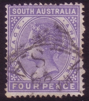 SA SG 189 1893-1894 four pence Perforation 15