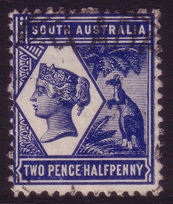 SA SG 237 1894-1906 two pence halfpenny indigo. Perforation 13