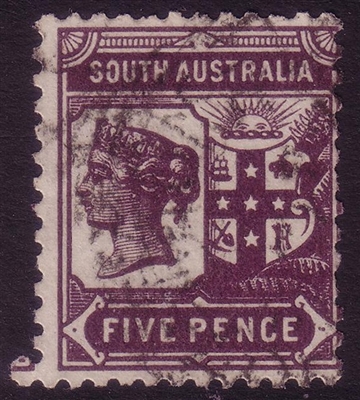 SA SG 240 1905 five pence dull purple. Perforation 12x11.5