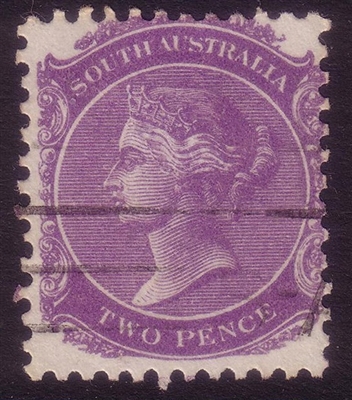 SA SG 295 1905-1911  two pence bright violet. Perforation 12x11.5