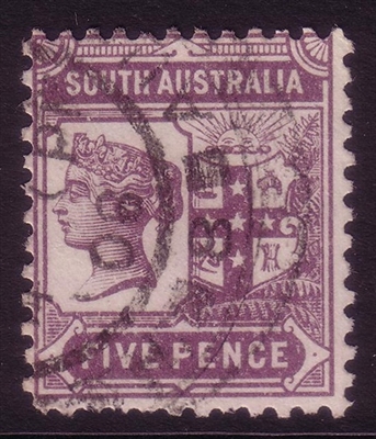 SA SG 297 1905-1911  five pence brown-purple. Perforation 12x11.5