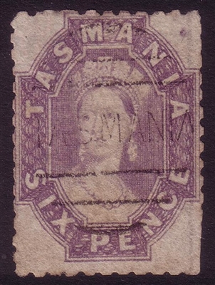 TAS SG 136 1871-1891 chalon, six pence lilac