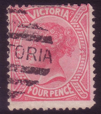 VIC SG 213 1882-84 Four Pence Rose-Red