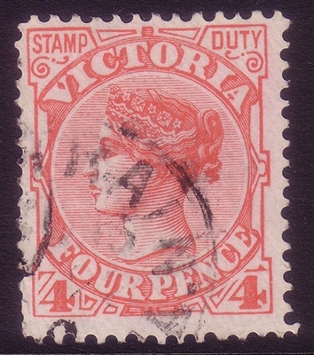 VIC SG 363 1899-1901 four pence rose-red